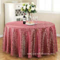 Colored crochet round tablecloth